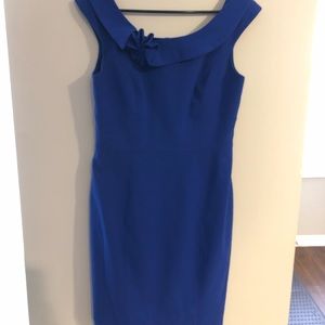 Blue first lady style Calvin Klein dresss